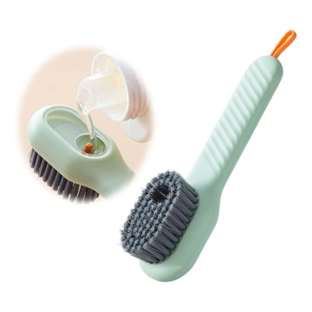 2Pcs Multifunctional Liquid Shoe Cleaning Brush with Soap Dispenser, Shoe  Laundry Brush Scrub Brushes for Cleaning, Soft Bristle Cleaning Brushes for