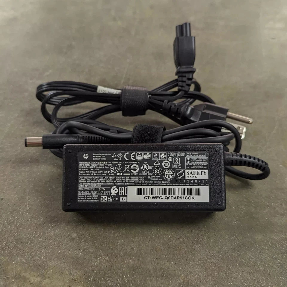 Genuine OEM Big Barrel HP Laptop Charger AC Power Adapter 65W 19.5V 3.33A 902990 - Image 4 of 4