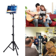 Floor Stand Tripod Holder Mount Portable 360 Degree Rotating fr 4-12" Ipad Phone