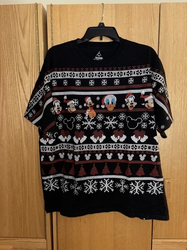 Disney Parks Christmas Sweater T-shirt Mickey And Friends Adult Extra Large