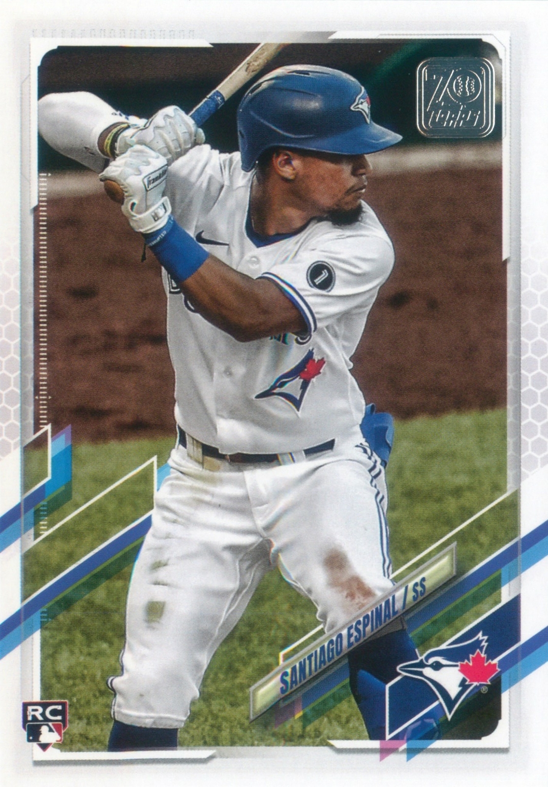 Santiago Espinal RC 2021 MLB Topps 70th Anniversary Rookie Card #243 Blue Jays