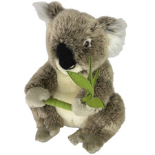 Toys R Us FAO Schwarz Koala Bear Plush Stuffed Animal 12 In Holding Eucalyptus