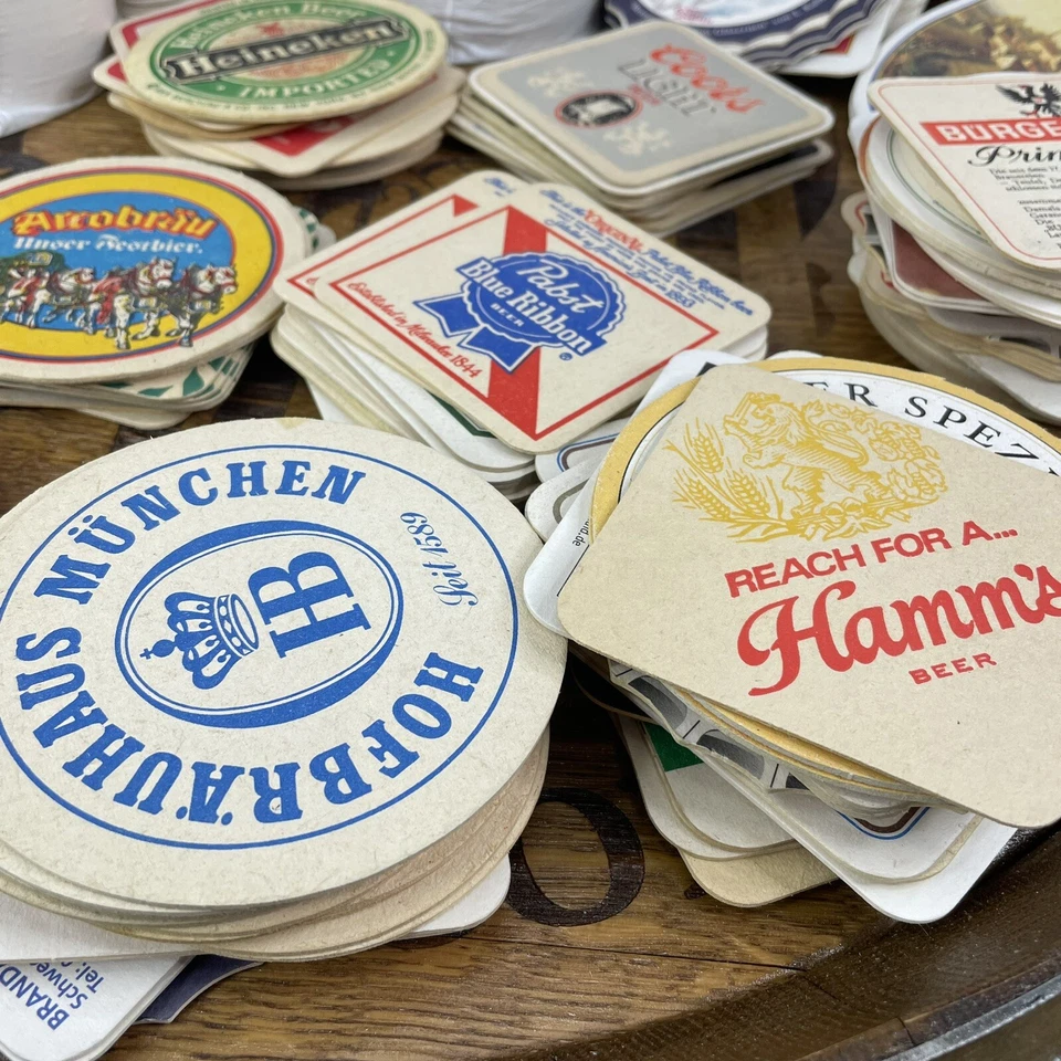 Lote de 200+ tapetes de cerveza de todo el mundo ¡¡algunos nuevos!! Casi 5 libras de montaña rusa Foto 4 de 4