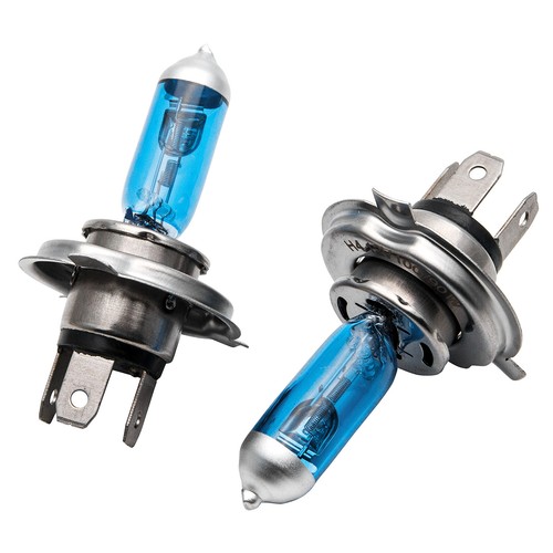2* H4 Xenon Car Headlight Globes Halogen Bulbs 6000K 100W 12V Super