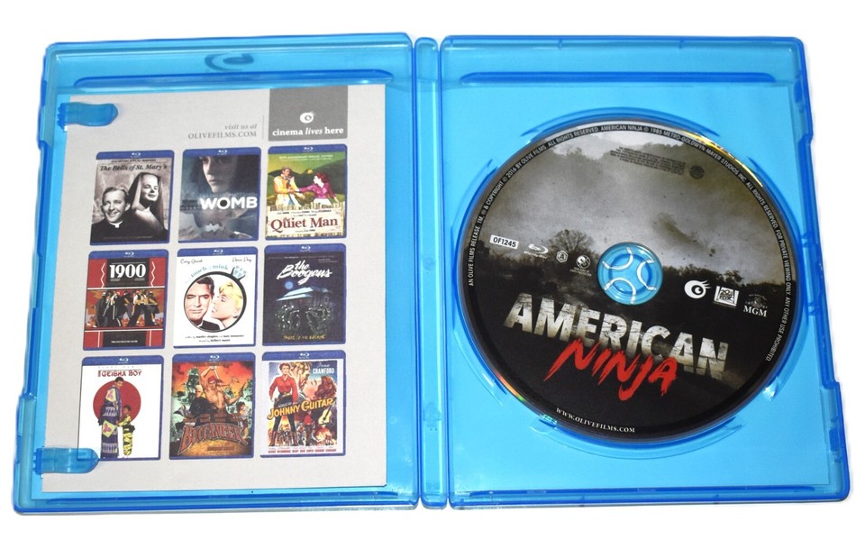 AMERICAN NINJA Original Olive Films US Bluray with Insert LN