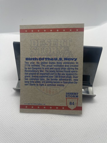 Heat Storm in the Gulf - NM - 1991 Topps Desert Storm Trading Card #84 - Picture 2 of 2