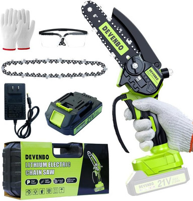 Mini Chainsaw, 6 Inch Hand Saw with Electric Chainsaw Function, Cordless Hand Sa