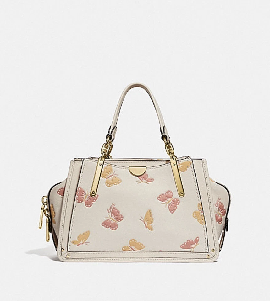 NWT Coach Dreamer 21 Handbag with butterfly motif Print 69627 Gold/Chalk - Image 3 of 4