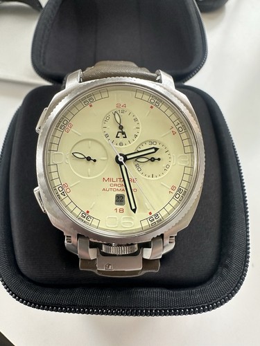 ANONIMO MILITARE OPERA MECCANA CHRONOGRAPH 2007 43MM STAINLESS STEEL CREAM DIAL