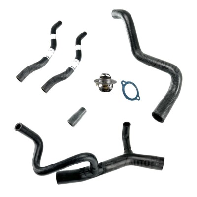 1997-1999 Land Rover Discovery 1 Upper Lower Radiator Coolant Hoses + Thermostat
