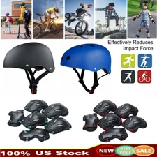 Helmet Pad Set Bike Skate Scooter Helmet and Knee Pads Elbow Pads Wrist Guard