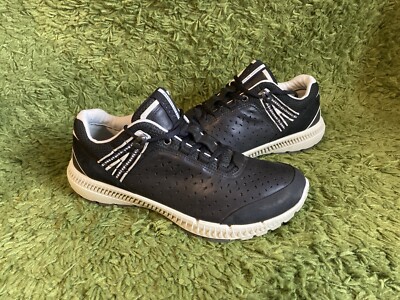 ECCO: Herren INTRINSIC TR: Schwarz Leder Trail Walking Fitness Turnschuhe: UK 8