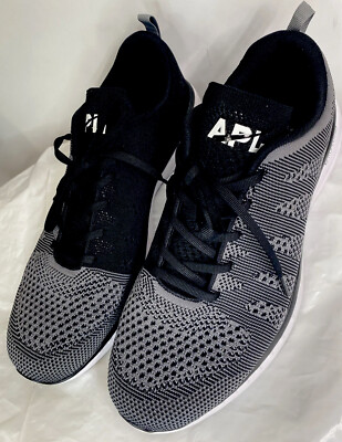 Apl Techloom Pro Men Sneakers Gray / Black Fabric Knit Lace  display picture 2