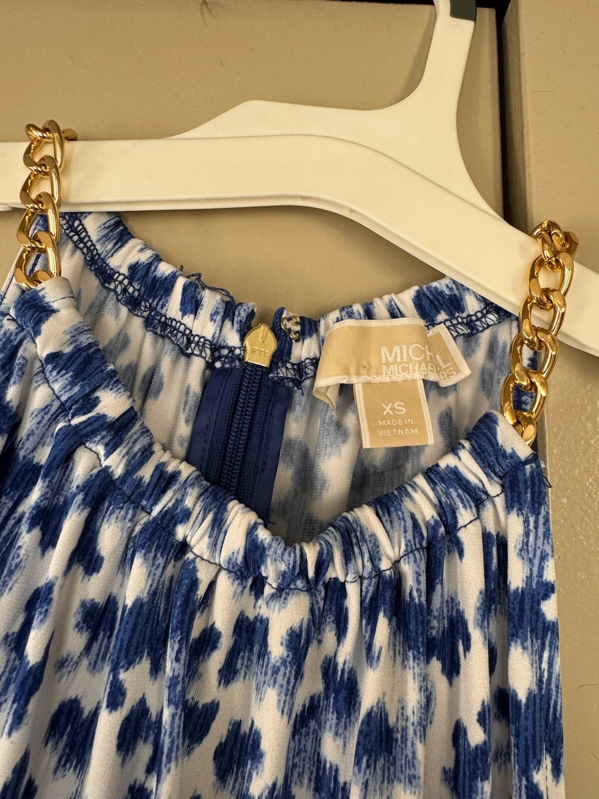 ABITO DONNA MICHAEL KORS CATENA ORO BLU TWILIGHT TAGLIA XS