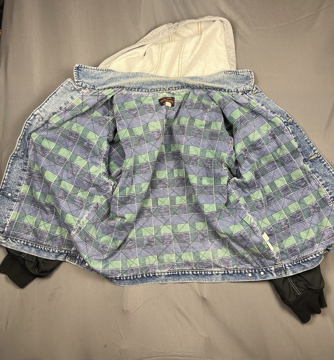 Vintage Pepe Jeans Jacket Mens Extra Large Blue Denim 90s Varsity