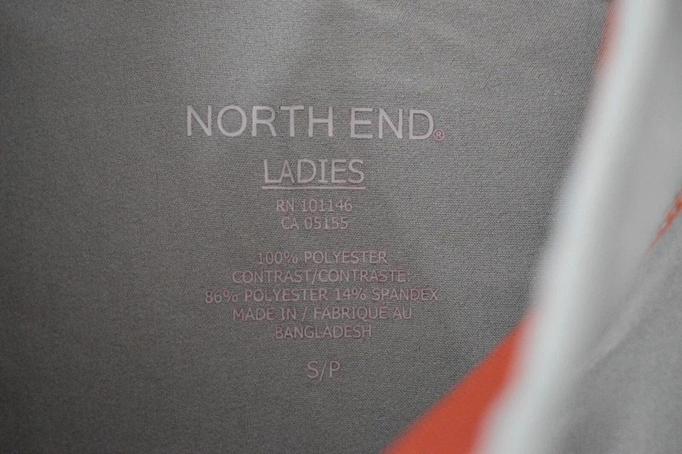 North End 1/4 Zip Women Shirt S Rust/Graphite Stretch Moisture Wicking Ladies - Image 4 of 4