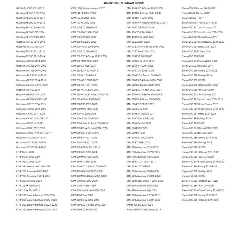 Kit de estriberas Fastway Air Ext negras para motocicleta para KTM 625 SXC 2003-2004 Foto 2 de 2