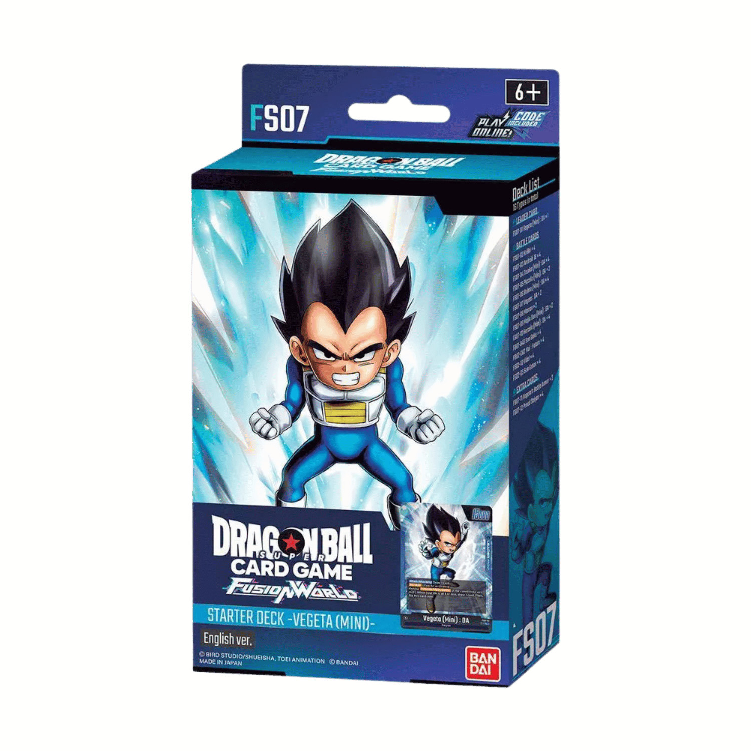 Dragon Ball Super TCG Мир Фьюжн - Вегета Мини - Стартовая колода FS07 Bandai 2790₽