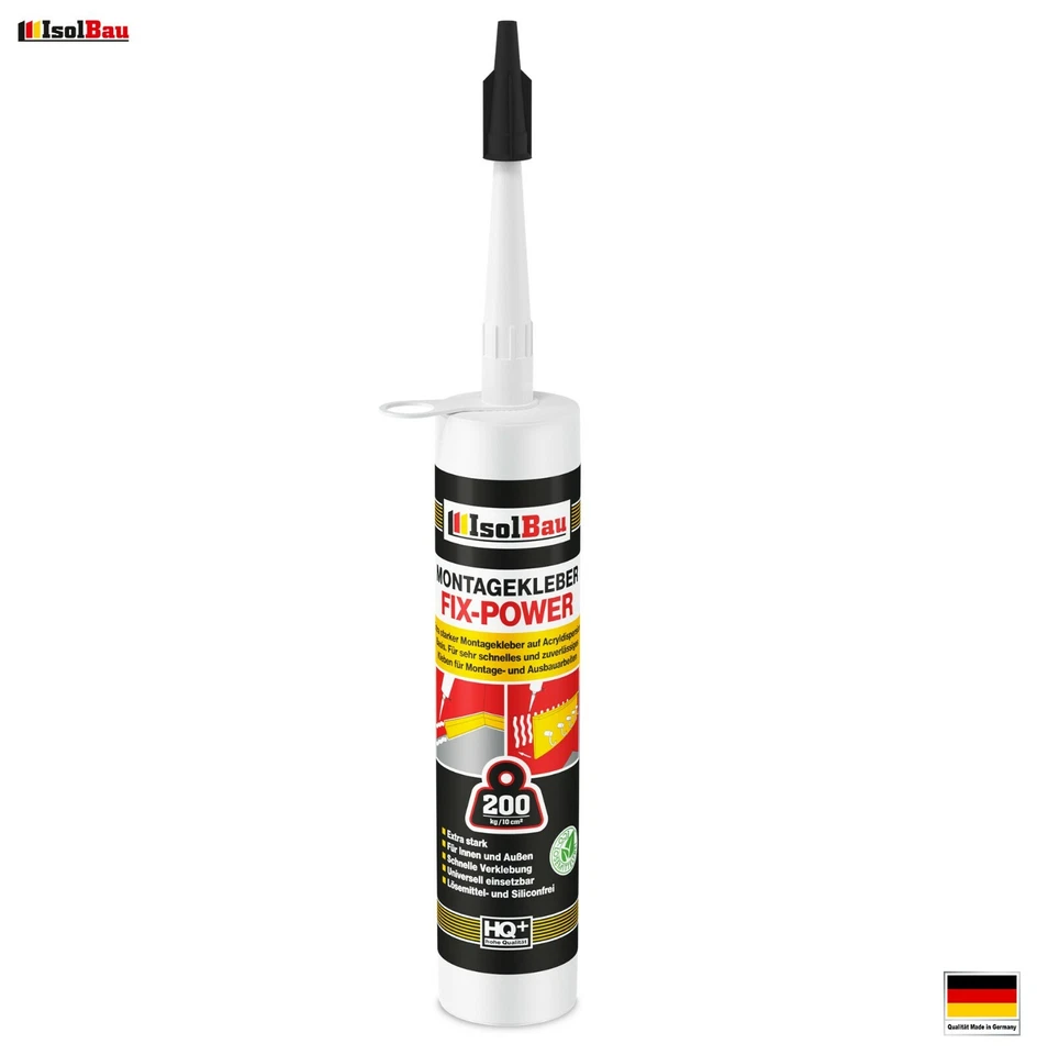 Montagekleber FIX-POWER Baukleber 12 x 480g Kartusche weiß Qualität 200kg / 10cm - Bild 2 von 3