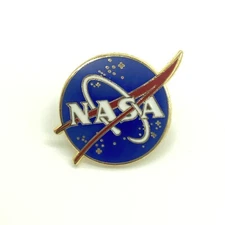 NASA Round Gold Tone Pin