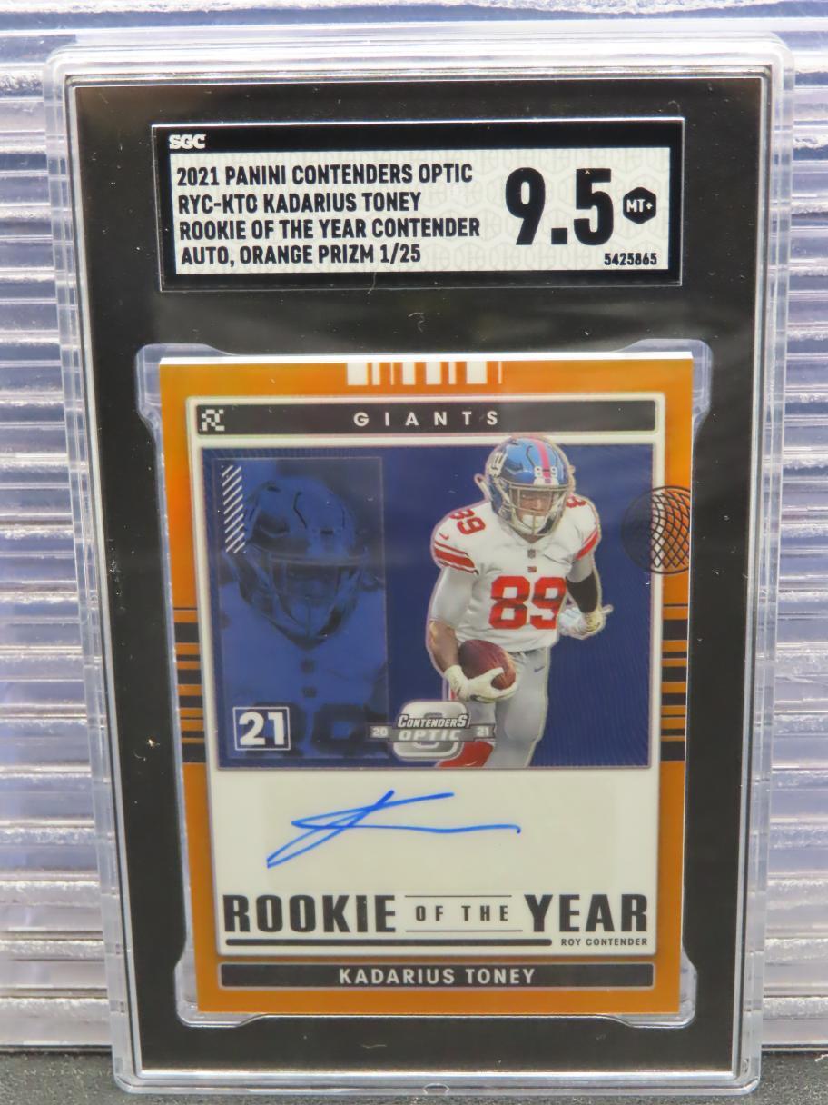 Kadarius Toney Panini Contenders Optic Rookie of the Year Contenders Autographs #RYCKTO Orange