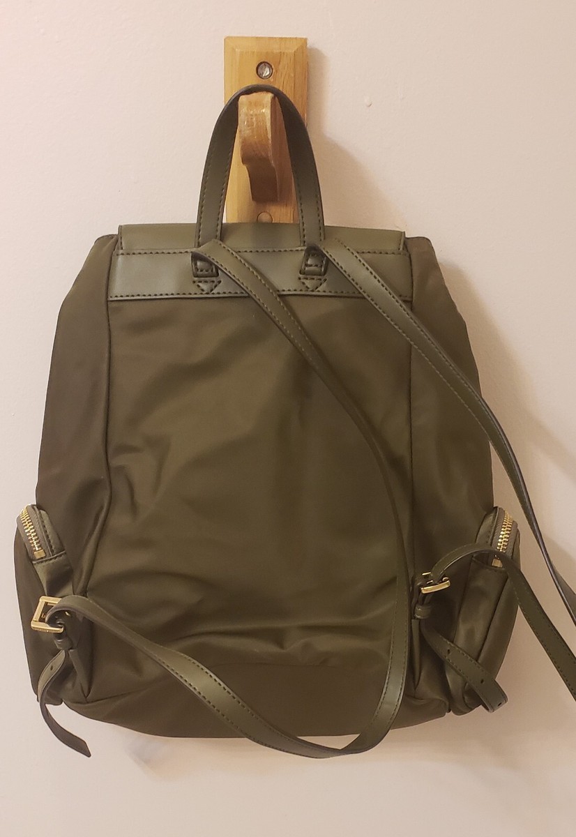MICHAEL KORS ABBEY DUFFLE LARGE CARGO BACKPACK OLIVE GREEN 