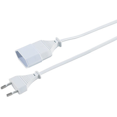 goobay Strom-Verlängerungskabel, Euro-Stecker auf Kupplung, 3 Meter