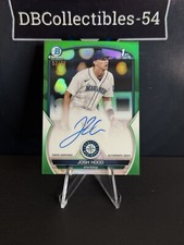 2023 Bowman Chrome 1st Green Auto Josh Hood 57/99 Seattle Mariners