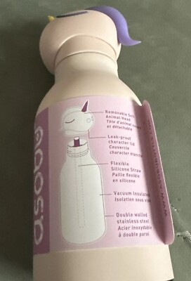 Asobu Bestie Bottle Water Bottle - PINK UNICORN, 16 oz. New W/tags