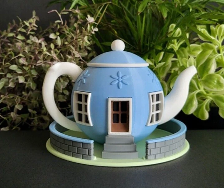 Tetera Casa de Hadas, KIT Decoración Miniatura Sin Montar Foto 2 de 4