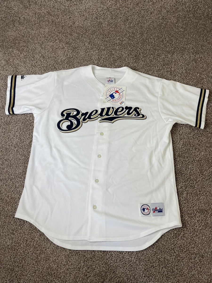 Customize Your White Brewers Jersey | Stitched Baseball