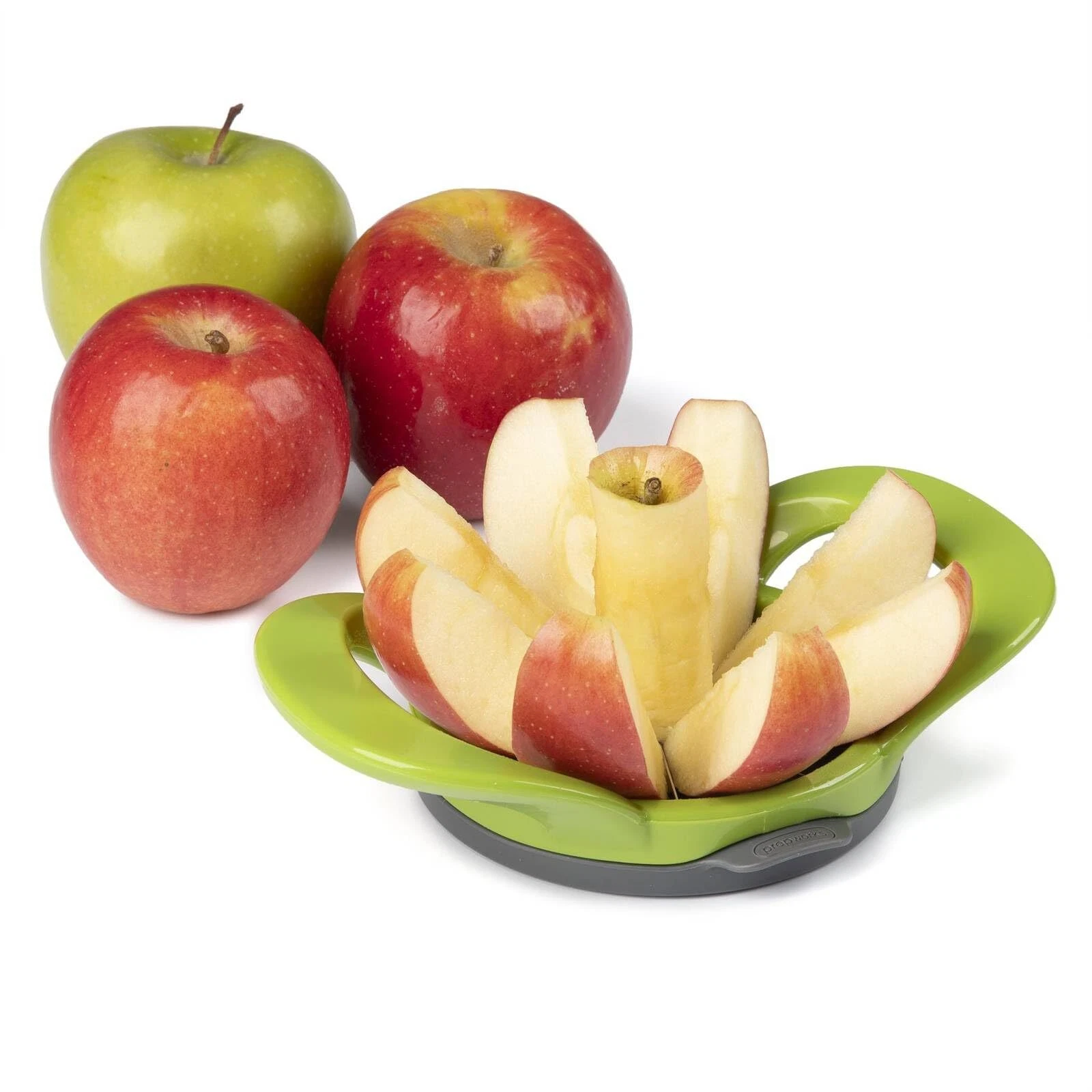 Prepworks Apple Slicer Corer Easy Wedge and Pop Tool Dishwasher Safe Green