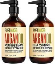Argan Oil Shampoo and Conditioner Set Sulfate Free Keratin Moisturizing