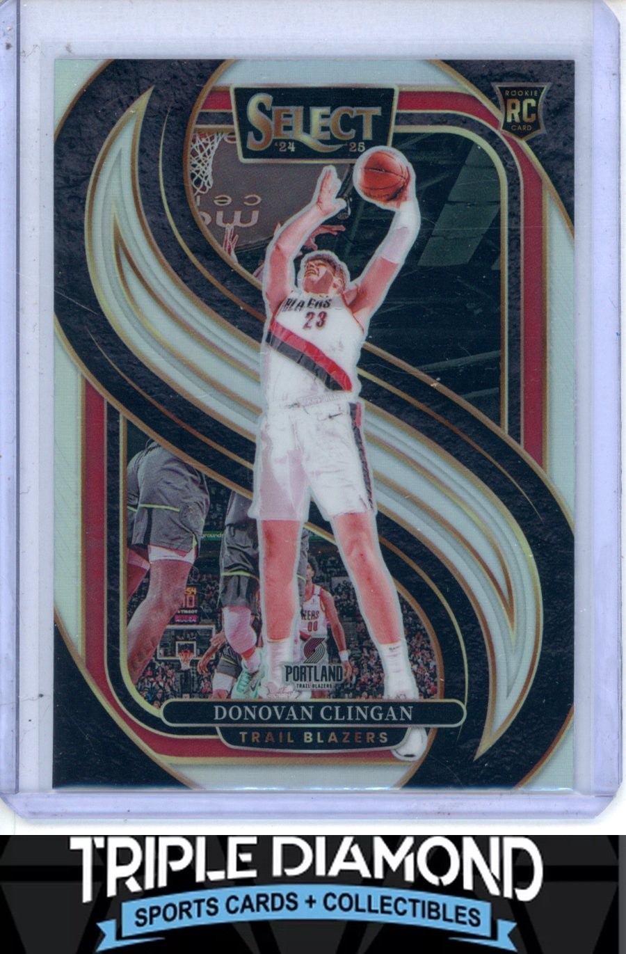 2024-25 Panini Select Donovan Clingan Rookie Premier Level Silver Prizm M958