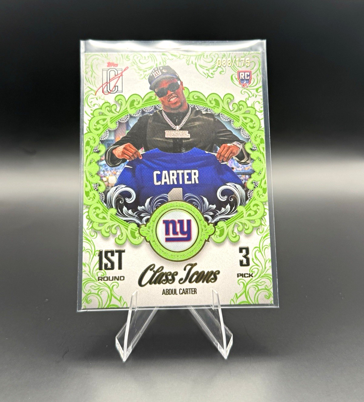 Abdul Carter Giants Rookie Class Icons  /175 Lime Green CI-16 Topps 2025