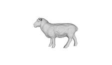 Printle Animal Sheep 02--Farm Livestock Nativity Figure for Dioramas Train Sets