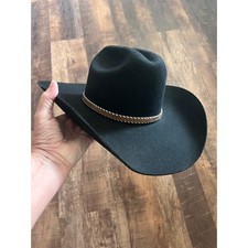 Stetson American Buffalo Collection Black Wool Cowboy Hat Mens 6 7/8 Made in USA