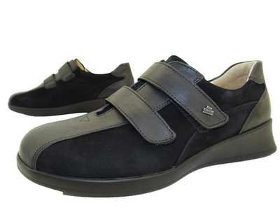 Finn Comfort Nairobi Halbschuhe Slipper Klettverschluss Damen Schuhe Leder Gr.39