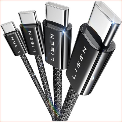 USB C Kabel Set 60W PD 3.0 Schnellladekabel 1-3M für iPhone 17 Pro Max Samsung