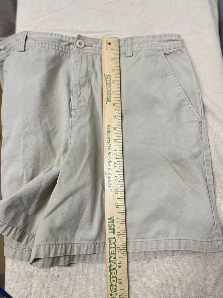 Pantalones Cortos Chinos Ciervo Blanco Para Mujer Talla 14 Beige Algodón Tiro Alto Cremallera Bolsillo Mosca Foto 4 de 4