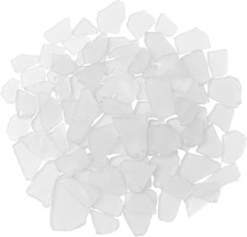 Sea Glass for Crafts - 16Oz White Frosted Seaglass Pieces - Vase Filler, DIY Art