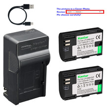 Kastar Battery AC & USB-C Charger for Canon LP-E6NH Cameras 60D 70D 80D 90D
