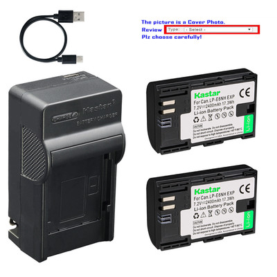 Kastar Battery AC & USB-C Charger for Canon 5D Mark IV III II 6D 7D Cameras