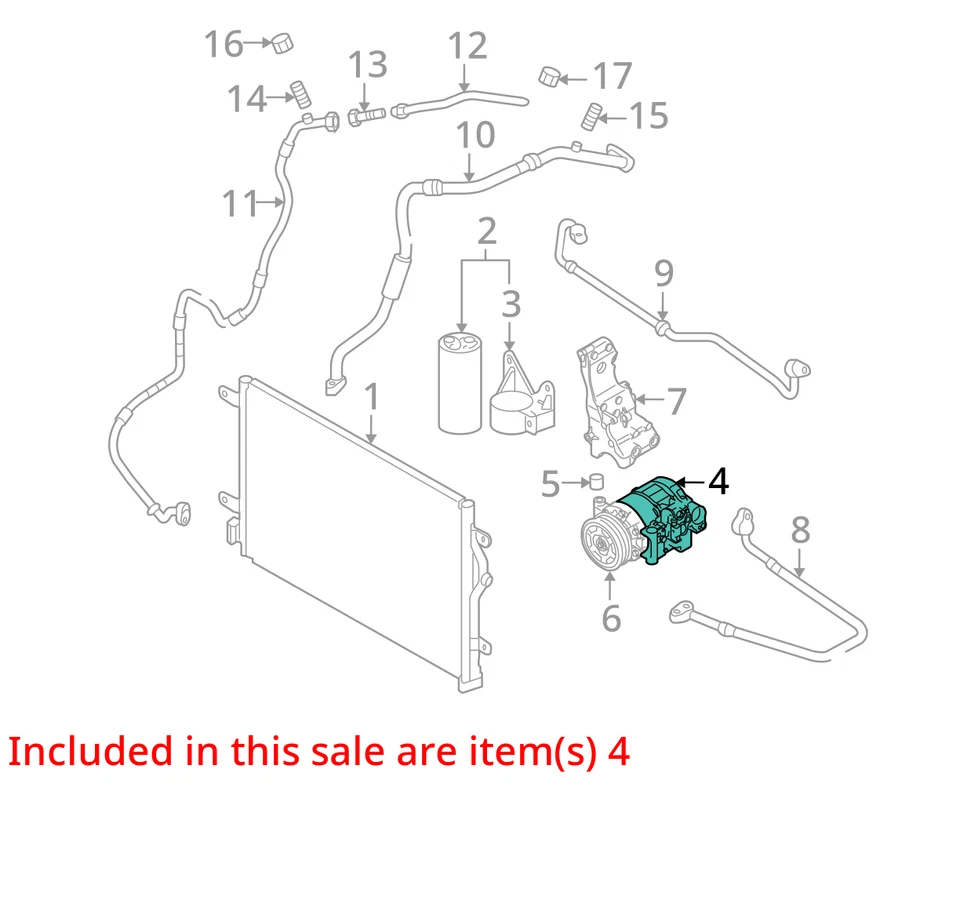 Audi A4 2008 aire acondicionado aire acondicionado compresor de aire acondicionado fabricante de equipos originales 148 k millas - LKQ436247285 Foto 4 de 4