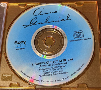 Ana Gabriel Parece Que Fue Ayer Latin Promo CD Single