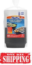 Hefty Food Storage Containers with Lids, 28 oz., 60 pc. microwave & Freezer Safe