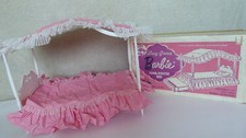 Vintage Barbie Susy Goose Four Poster Canopy Doll Bed w/Original Box Pink White