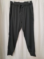SAGE Collective Jogger Activewear Pants Green M Drawstring Elastic Waist Pockets