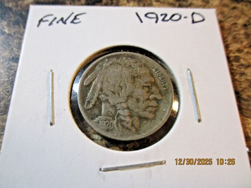 1920-D BUFFALO NICKEL FINE    KK