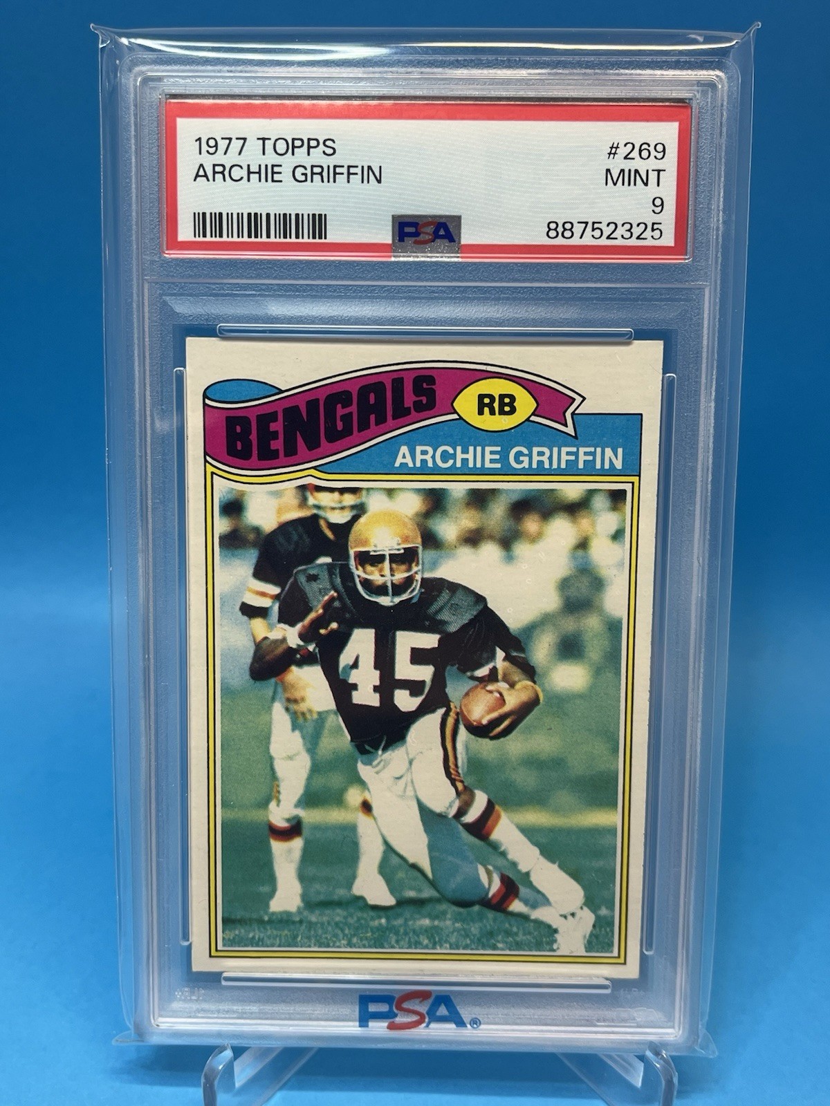1977 Topps #269 ARCHIE GRIFFIN ROOKIE - PSA 9 MINT - Cincinnati Bengals - WOW!!